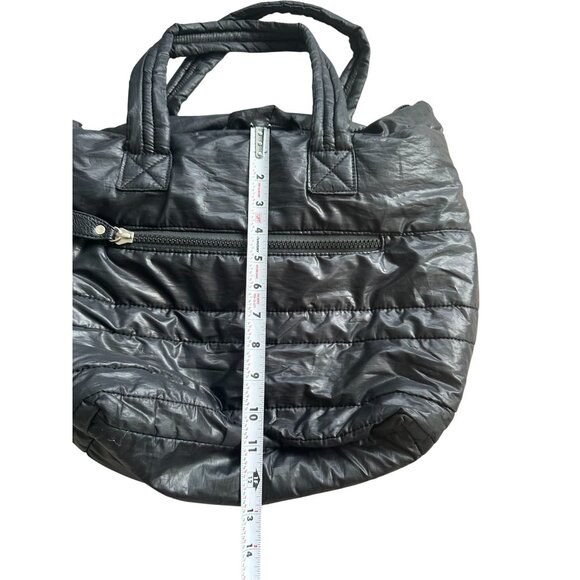 SONDRA ROBERTS Black Puffer Shoulder Tote Bag - Picture 7 of 10